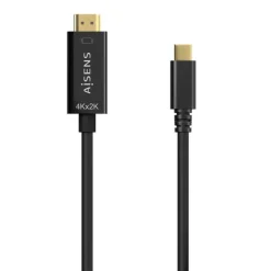 AISENS CABLE CONVERSOR USB-C A HDMI 4K@30HZ - USB-C/M-HDMI/M - 0.8M - COLOR NEGRO