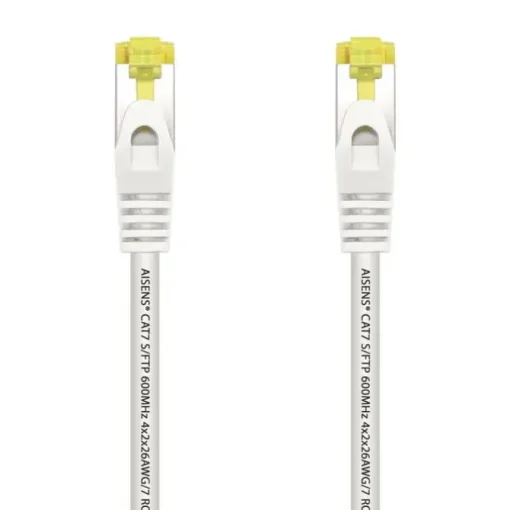 AISENS CABLE DE RED LATIGUILLO RJ45 LSZH CAT.7 600 MHZ S/FTP PIMF AWG26 - 25CM - COLOR BLANCO