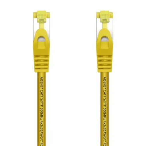 AISENS CABLE DE RED LATIGUILLO RJ45 LSZH CAT.7 600 MHZ S/FTP PIMF AWG26 - 25CM - COLOR AMARILLO