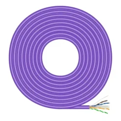 AISENS CABLE DE RED RJ45LSZH CAT.6 UTP RIGIDO AWG23 CCA (ALEACION) - 500M - COLOR VIOLETA
