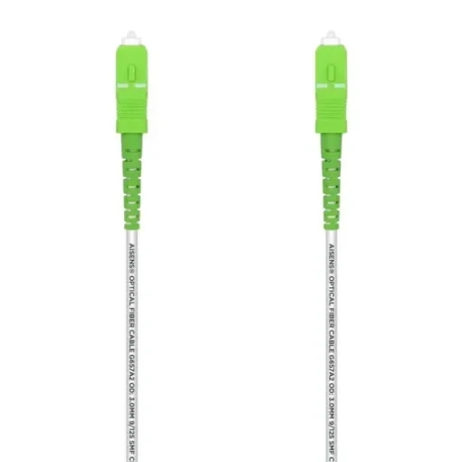 AISENS CABLE FIBRA OPTICA LATIGUILLO G657A2 3.0 9/125 SMF SIMPLEX CPR DCA LSZH - SC/APC-SC/APC - 15M - COLOR BLANCO