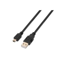 AISENS CABLE USB 2.0 - TIPO A MACHO A MINI B MACHO - 1.0M - COLOR NEGRO