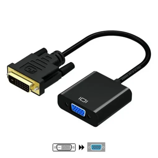 AISENS CONVERSOR DVI-D A VGA - 24+1/M-HDB15/H - 10CM - COLOR NEGRO