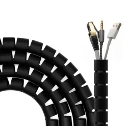 AISENS ORGANIZADOR DE CABLE EN ESPIRAL 25MM - 2.0M - COLOR NEGRO