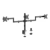 AISENS SOPORTE DE MESA ECO GIRATORIO E INCLINABLE PARA 3 MONITORES 10KG (3 PIVOTES - 2 BRAZOS) DE 13-27 - COLOR NEGRO