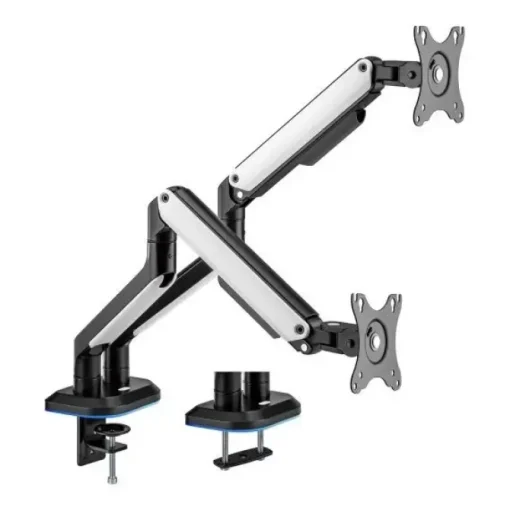 AISENS SOPORTE DE MESA RGB GAMING CONTRAPESO GIRATORIO E INCLINABLE PARA MONITOR/TV 9KG (3 PIVOTES - 2 BRAZOS) DE 17-32 - COLOR VARIOS