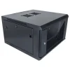AITEN DATA AI6418 ARMARIO MURAL 18U FONDO 450 - PUERTA DE CRISTAL - CERRADURA DE SEGURIDAD - INCLUYE BANDEJA FIJA Y VENTILADOR 120MM - COLOR NEGRO