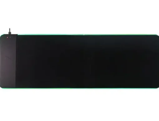 ALFOMBRILLA PARA RATON Q-CONNECT GAMING CON CARGADOR INALAMBRICO E ILUMINACION RGB COLOR NEGRO 800X300X4 MM