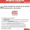 ANOTADO BLOC DE NOTAS QUITA Y PON TRANSPARENTES 76X76MM 50HOJAS