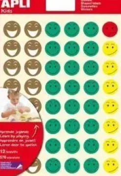 APLI CARA FELIZ PEGATINAS REMOVIBLES 3 HOJAS REF. AP12791