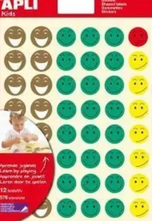 APLI CARA FELIZ PEGATINAS REMOVIBLES 3 HOJAS REF. AP12791