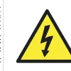 APLI ETIQUETA DE SEÑALIZACION ADHESIVA 114X114MM. RIESGO ELECTRICO REF 10951