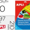 APLI ETIQUETAS APLI A4 FLUOR NARJ.20ET 20H 02879 MAK029281