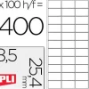 APLI ETIQUETAS APLI A4 48,5X25,4 100H 1285 MAK029844