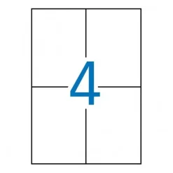 APLI ETIQUETAS BLANCAS REMOVIBLES 105X148MM - PERMITE RETIRAR SIN DEJAR RASTRO - 100 HOJAS