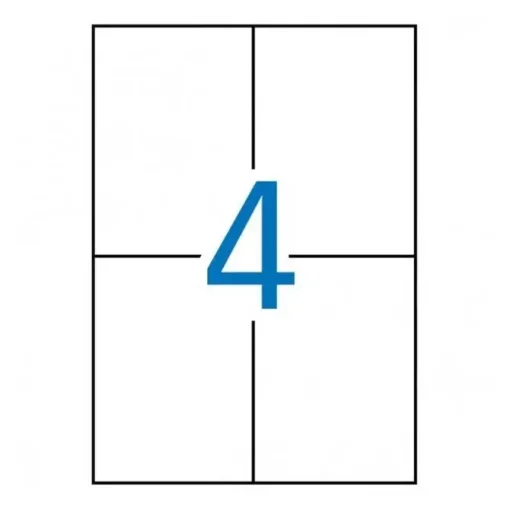 APLI ETIQUETAS BLANCAS REMOVIBLES 105X148MM - PERMITE RETIRAR SIN DEJAR RASTRO - 100 HOJAS