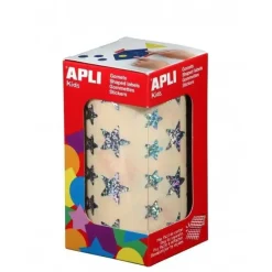 APLI GOMET ESTRELLA HOLOGRAFICA PLATEADA