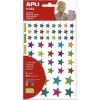 APLI GOMETS REMOVIBLES ESTRELLAS COLORES VARIOS TAMAÑOS 6 HOJAS 624 UNIDADES AP19453