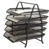 BANDEJA SOBREMESA METALICA Q-CONNECT KF18474 REJILLA NEGRO 5 BANDEJAS MOVIBLES 350X275X375 MM