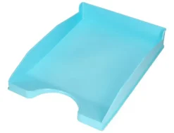 BANDEJA SOBREMESA PLASTICO Q-CONNECT CELESTE OPACO 240X70X340MM