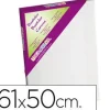 BASTIDOR LIDERCOLOR 12F LIENZO GRAPADO LATERAL ALGODON 100% MARCO PAWLONIA 1,8X3,8 CM BORDES MADERA 61X50 CM