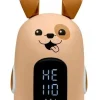 BIGBEN KIDS DESPERTADOR LUZ NOCTURNA TACTIL - ALARMA Y LUZ - 3 SONIDOS DE ALARMA - INTENSIDAD AJUSTABLE - PANTALLA CON HORA - COLOR MARRON