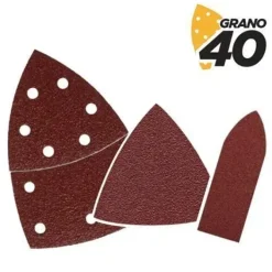 BLIM PACK DE 9 LIJAS CON VELCRO PARA LIJADORA BL0137 - GRANO 40 - 3 FORMATOS