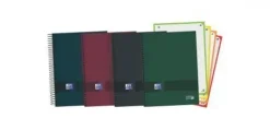 BLOC ESPIRAL OXFORD TAPA ENCUADERNADA COLORES CLASICOS OPTIK PAPER A5 120HOJAS 90 GR CUADROS 4 MM 400159033