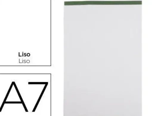 BLOC NOTAS LIDERPAPEL LISO A7 80 HOJAS 60 G/M2 PERFORADO SIN TAPA