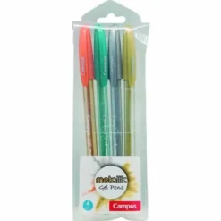 BOLIGRAFO CAMPUS TRIGEL METALLIC B/4 081331
