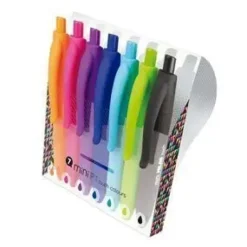 BOLIGRAFO MILAN P1 RETRACTIL 1 MM TOUCH MINI ESTUCHE DE 7 UNIDADES COLORES SURTIDOS
