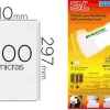 BOLSA DE PLASTIFICAR 3L OFFICE MANUAL EN FRIO 300 MC DIN A4 CON DORSO ADHESIVO PACK 10 UNIDADES