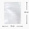 BOLSA PLASTICO TRANSPARENTE 18X25CM PAQUETE 1KG.