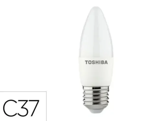 BOMBILLA LED TOSHIBA C37 E27 5W 3000K LUZ FRIA