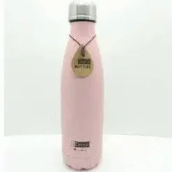 BOTELLA TERMICA ROSA PASTEL 500ML ACERO INOXIDABLE ID0015