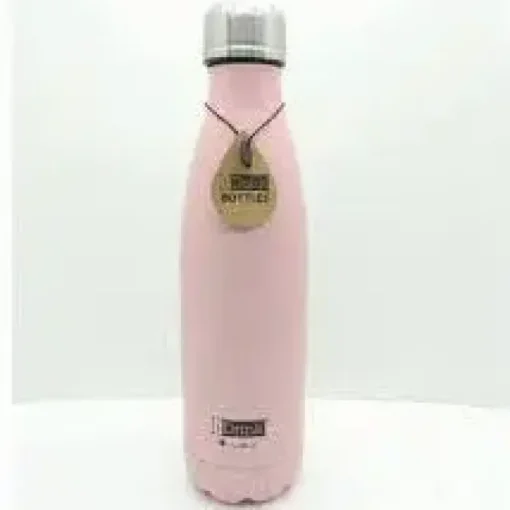 BOTELLA TERMICA ROSA PASTEL 500ML ACERO INOXIDABLE ID0015