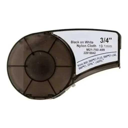 BRADY M21-750-499-TB CINTA DE ETIQUETAS GENERICAS DE NYLON - TEXTO NEGRO SOBRE FONDO BLANCO - ANCHO 19.1MM X 4.9 METROS - 750 ETIQUETAS