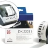 BROTHER DK22211 - ETIQUETAS ORIGINALES DE TAMAÑO PERSONALIZADO - ANCHO 29MM X 15,24 METROS - TEXTO NEGRO SOBRE FONDO BLANCO