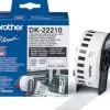 BROTHER DK22210 - ETIQUETAS ORIGINALES DE TAMAÑO PERSONALIZADO - ANCHO 29MM X 30,48 METROS - TEXTO NEGRO SOBRE FONDO BLANCO