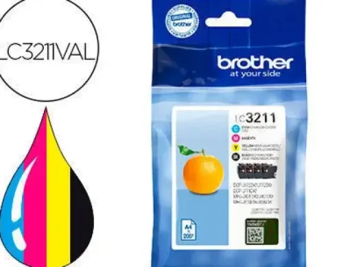 BROTHER LC3211 PACK DE 4 CARTUCHOS DE TINTA ORIGINALES - LC3211VAL
