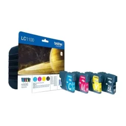 BROTHER LC1100 PACK DE 4 CARTUCHOS DE TINTA ORIGINALES - LC1100VALBP