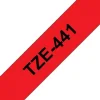 BROTHER TZE441 CINTA LAMINADA GENERICA DE ETIQUETAS - TEXTO NEGRO SOBRE FONDO ROJO - ANCHO 18MM X 8 METROS