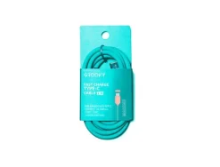 CABLE GROOVY TIPO C A TIPO C CARGA RAPIDA LONGITUD 1 MT COLOR AZUL MARINO