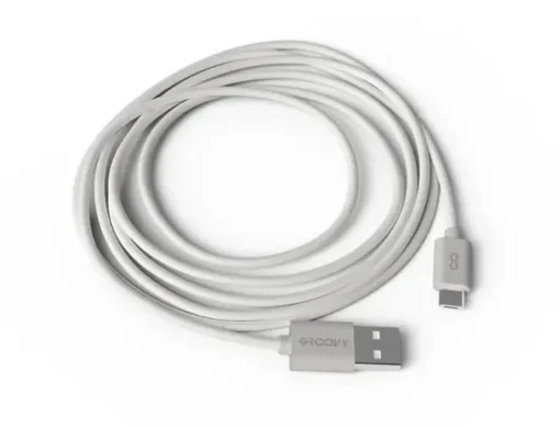 CABLE GROOVY USB-A A MICRO USB LONGITUD 2 MT COLOR BLANCO