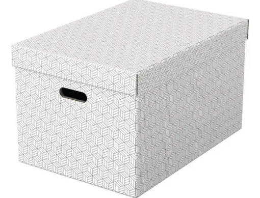 CAJA ALMACENAMIENTO ESSELTE GRANDE COLOR BLANCO 510X355X305 MM PACK DE 3 UNIDADES