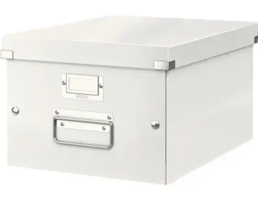 CAJA ALMACENAMIENTO LEITZ CLICK&STORE WOW CARTON RECICLADO COLOR BLANCO 281X200X369 MM