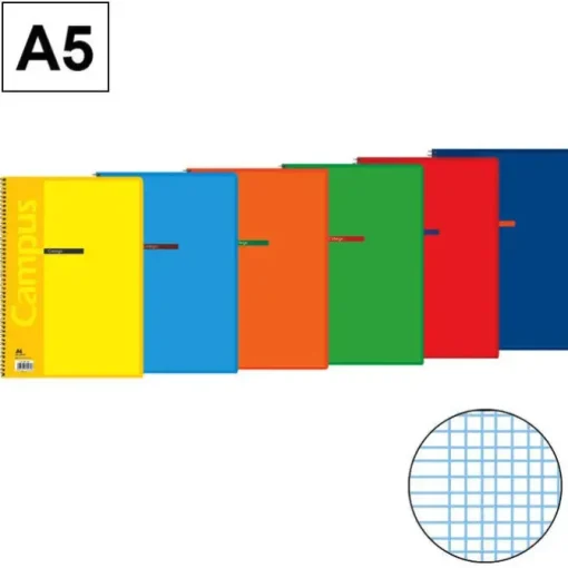 CAMPUS BLOC A5 80 HOJAS MILIMETRADO TAPA BASICA 60G 1145-16- MAK001145