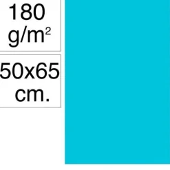 CAMPUS CARTULINA CAMPUS 50X65 180G TURQUESA MAK630502