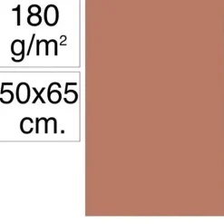 CAMPUS CARTULINA CAMPUS 50X65 180G MARRO/25U MARRON MAK630490