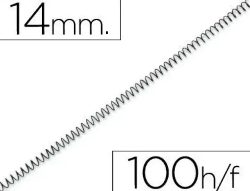 CAMPUS ESPIRAL METALICA PASO5:1/64 14MM 100U 3034E4N14 MAK220434